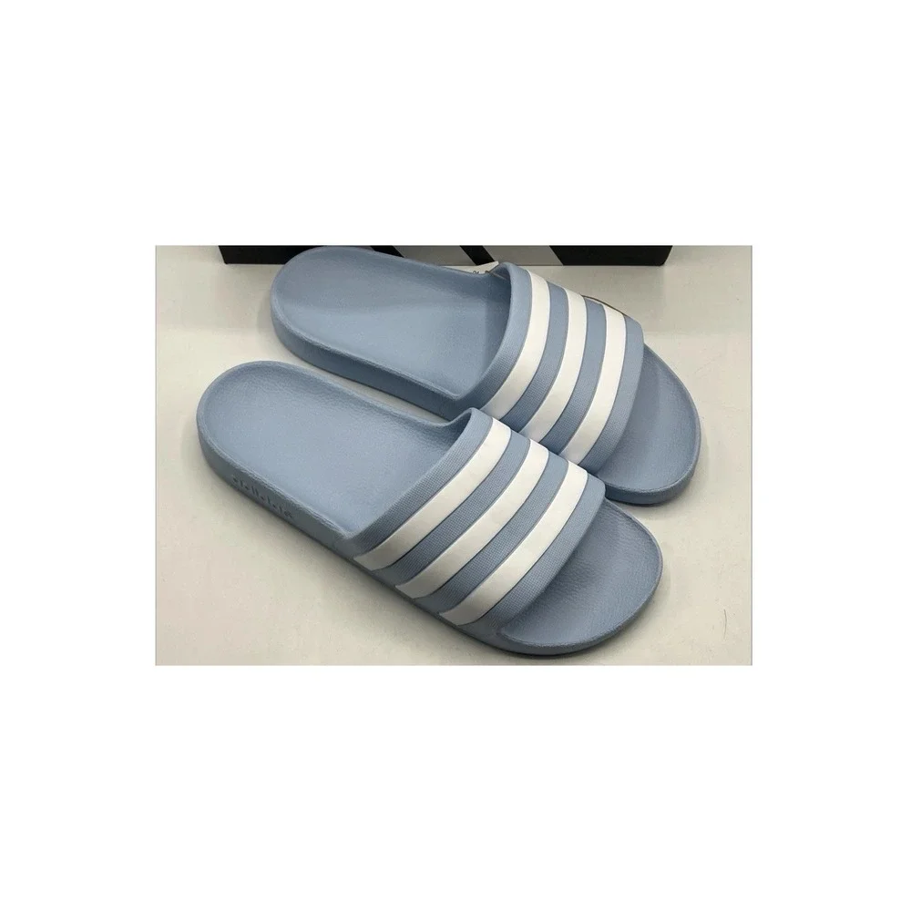 Adidas Adilette Slides Mens 10 Blue White 3 Stripe Sandals New With Tags